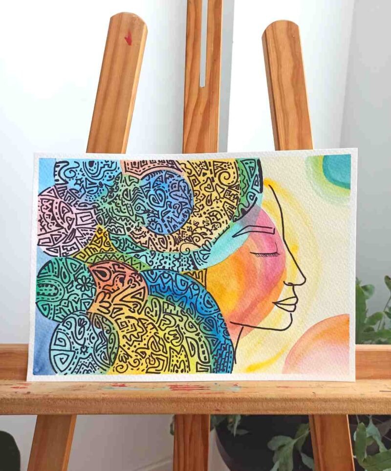 MaoDona Liberty 23x32 cm Acuarela - Imagen 2